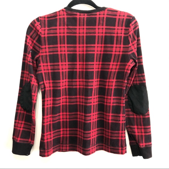Buffalo Plaid Long Sleeve Shirt with Elbow Pads Size Large - Picture 7 of 10